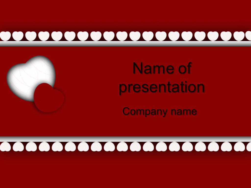 Free big heart powerpoint template presentation