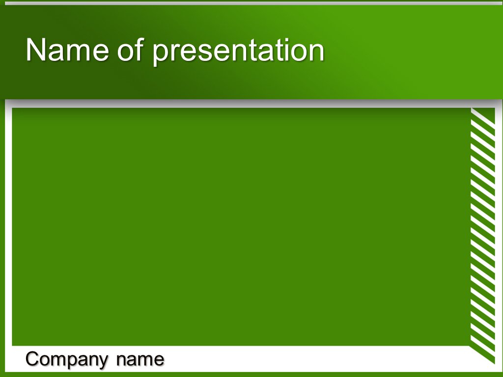 Free green with stripes powerpoint template presentation